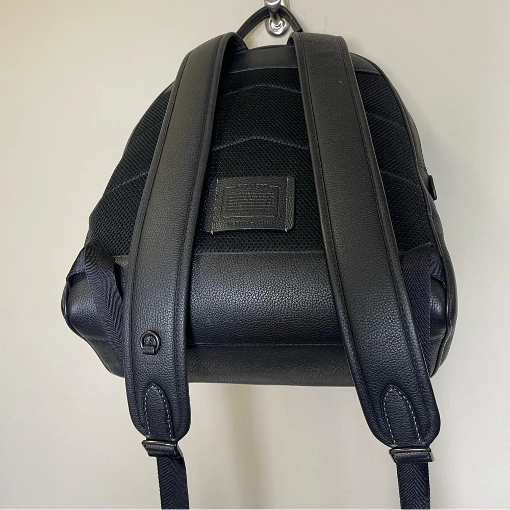 Coach Charter Navy Blue Pebble Chunky Leather Backpack